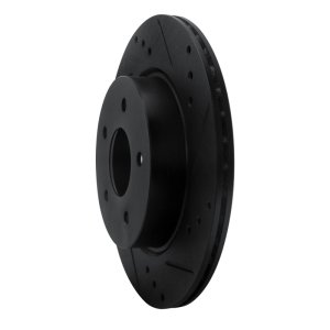 Nissan X-Trail Brake Rotor (1) - Rear Right - R1 Concepts - Drilled & Slotted - Black - `17-`25